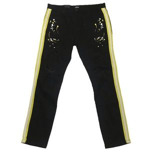 Men’s “Paint Splatter” jeans. Sizes 36, 38, and 40.